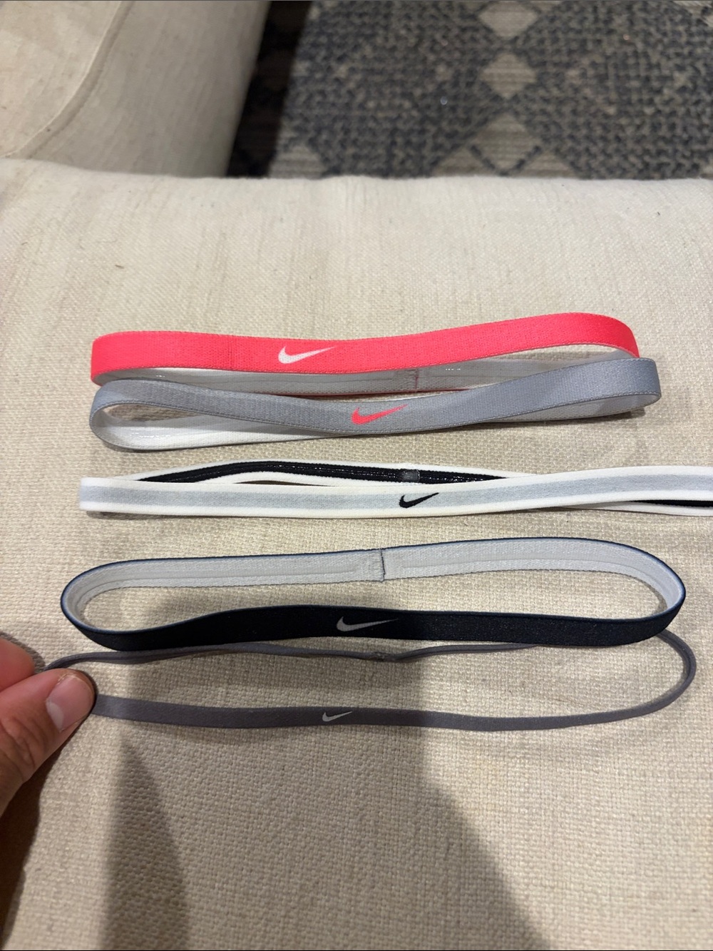 set of 5 girls nike sports headbands assorted colors new volleyball basketball